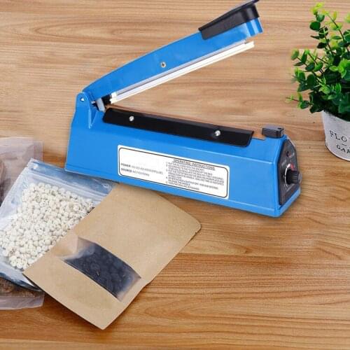 PFS-200 210W Manual Heat Sealer 8in Food Vacuum Impulse Sealing Machine Adjustable Timer Bag Sealer