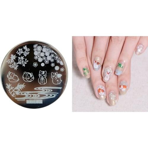 HEHE 2016 New Stamping Plate hehe23- Cute Lazy Cat Bamboo Nail Art Stamp Template Image Transfer Stamp+Free shipping