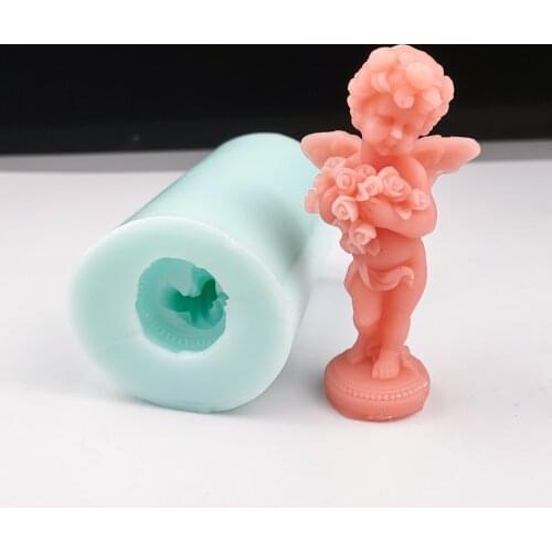 TS0170 PRZY Wedding Flower Girl Molds Silicone 3D Bouquet Angel Moulds Candle Mold Clay Resin Moulds