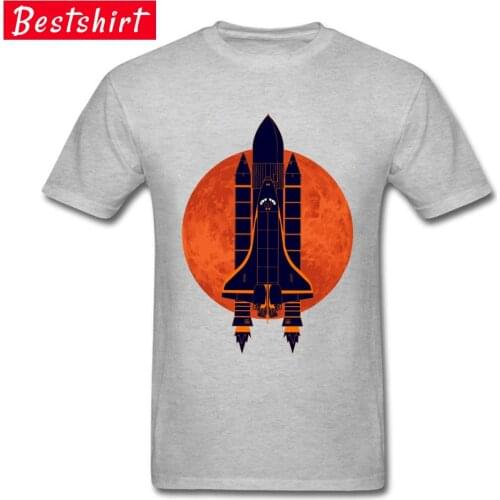 SpaceX Ship Over Venus T-Shirt Sunset Spaceship Aircraft 100% Cotton Fashionable Tshirt For Youth Man Lovers Day Husband Tees