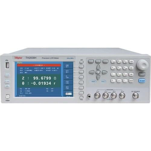 TH2838A LCR Bridge 20Hz-1MHz Component Tester Checking RLC DC Bias 0-10V, 5mV~2V Test Level