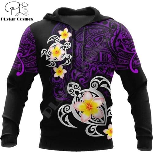 Amazing Polynesian Tattoo Purple Turtle 3D Printed Unisex Hoodie Men Sweatshirt Zip Pullover Casual Jacket Tracksuit DW0319