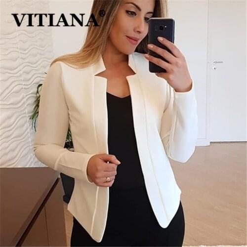 VITIANA Women's White Jackets