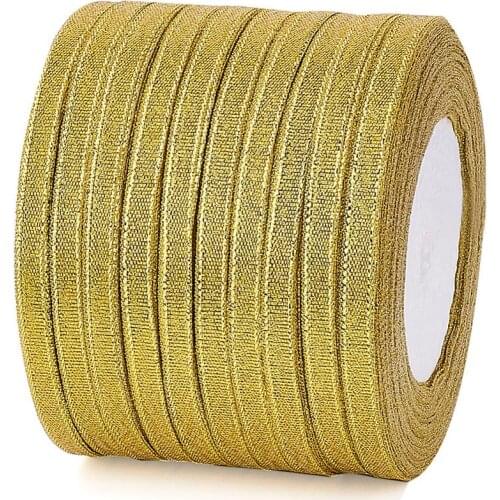 1Group Sparkle Ribbon Organza Bow Glitter Metallic Ribbon for Headband Clips Bow wedding decoration party decor DIY