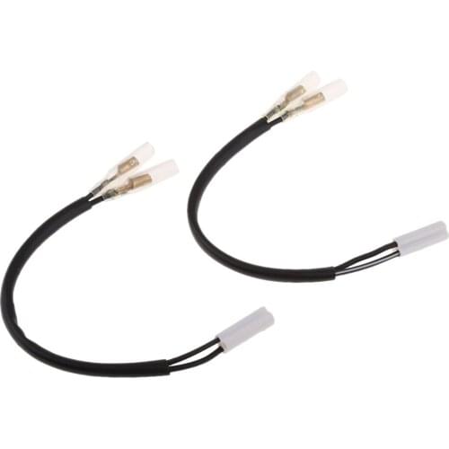 2 Pieces 200x8mm Wire Indicator Turn Signal Adapter Plug Connector for Yamaha R1 R6 FZ1 FZ6 FZ6R FZ8 FZN XJ6
