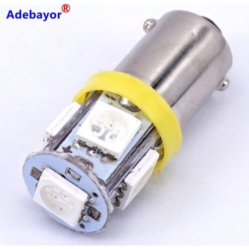 20 X T11 BA9S 5 SMD 5050 LED Light bulbs 5SMD T4W 1445 Q65B H6W 182 53 57 Car Indicators Light Interior Bulb Wedge Lamp DC12v