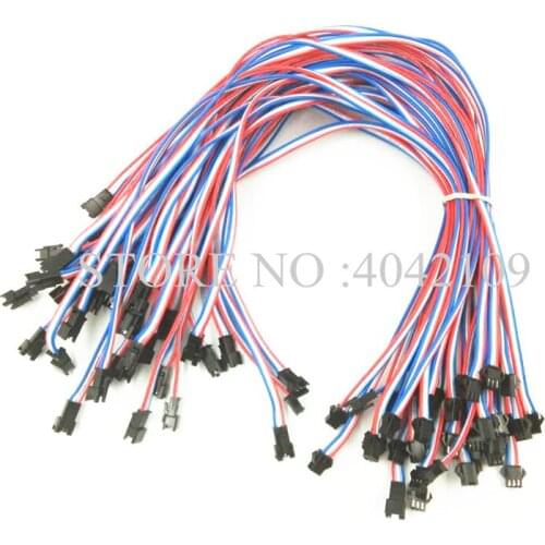3pin JST extention cable, 50cm long, one end with male connector, the other end with female connector