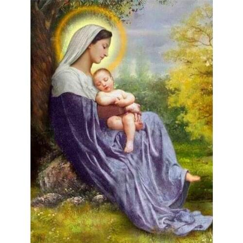 5d Diamond Painting New Arrivals Virgin Mary Diamond Embroidery Sale Christ Religion Kids Rhinestones Mosaic Decor