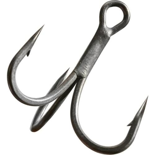 60PCS Sharp Quadruple Reinforced Triple Anchor Hook Treble Three Fishing Hooks 4X Times Lure Three Fork Fishing Three Claw Hooks