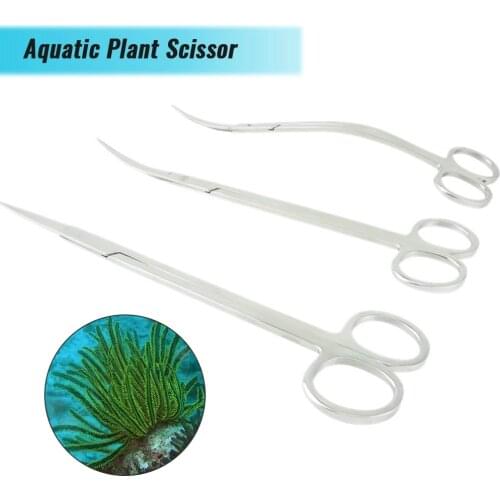 Aquarium Tank Tools Fish Tank Scissor Tool Stainless Steel Aquatic Plants Set For Aquarium Maintenance Accessoires