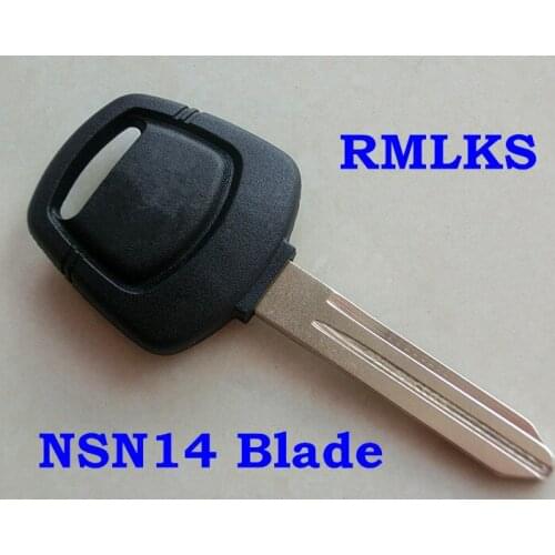 RMLKS Car Transponder Key Shell Fit for Nissan Chip Key Shell Transponder Uncut NSN14 Blade
