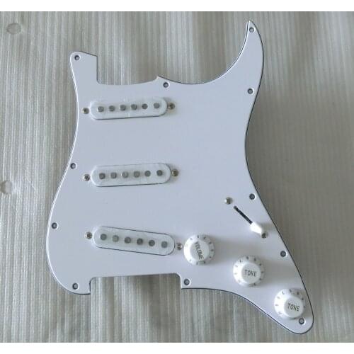 Free Shipping guitar parts wired guitar pickguards Alnico guitar pickup SSS loaded guitar pickguard