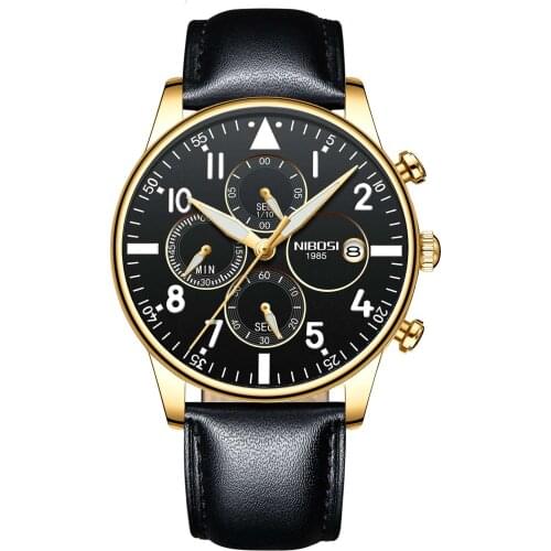 NIBOSI Mens Watches Top Brand Luxury Mens Military Sports Watch Men Casual Waterproof Quartz Wristwatch Relogio Masculino