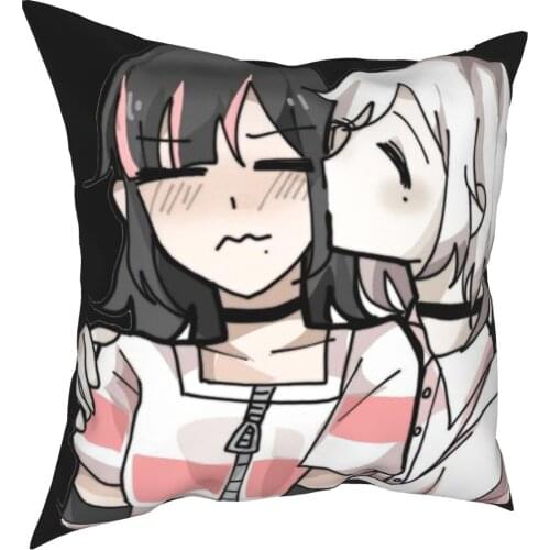 Akudama Drive Cute Anime Square Pillow Case Polyester Cushions for Sofa Ordinary Person Swindler Ippanjin Casual Cushion Covers