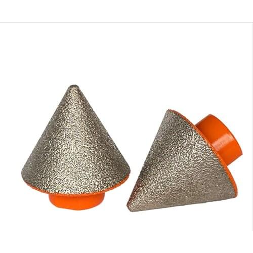 D35Mm Diamond Reaming Drill Tip Cone Flat Cone Stone Edge Chamfering Grinding Head