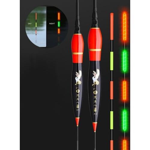 Electronic Luminous Fish Float Long Vertical Luminous Night Lighting Bobbers for Fishing Outdoor SM