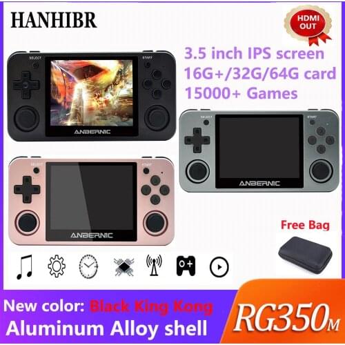 ANBERNIC Retro game RG350m Video games Upgrade hdmi game console ps1 game 64bit opendingux 3.5 inch 2500+ games RG350 Child gift