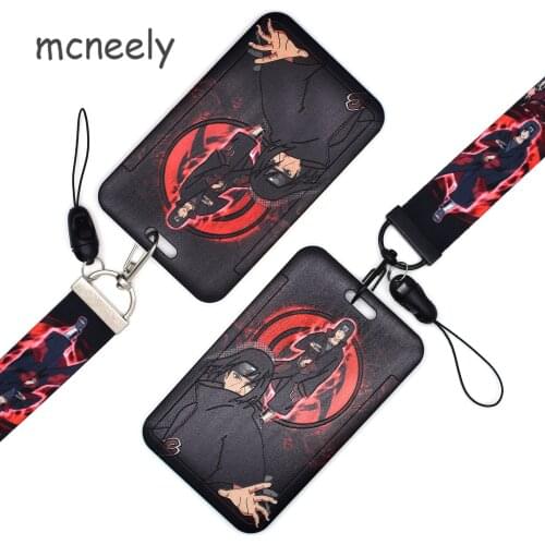 Cartoon Women ID Credit Bank Card Holder Students Bus Card Case Lanyard Child Visit Door Identity Badge Cards Cover Wristband
