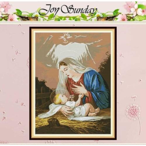 Madonna And Child Counted Cross Stitch 11CT Printed 14CT Cross Stitch Sets Chinese Cross-stitch Kits Embroidery Needlework