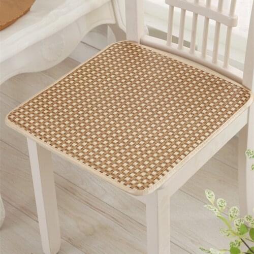 New Summer Cool Rattan Mat Seat Cushion Back Cushion For Home Office Decoration Breathable Dinning Chair Sofa Car Seat Pad