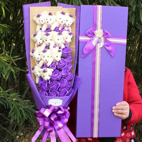 Handicrafts plush bouquet toy Valentines Day Christmas Gifts birthday present beautiful simulation flower