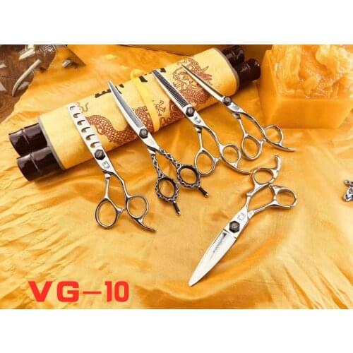 Professional Haircut And Hairdressing Scissors Flat Cut No Trace Tooth Scissors Tool Set Salon Haircut And Hairdressing Scissors