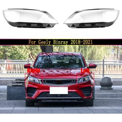 Transparent Light Case For Geely Binray 2018 2019 2020 2021 Car Front Headlight Lens Cover Headlamp Lampshade Lamp Shell Caps
