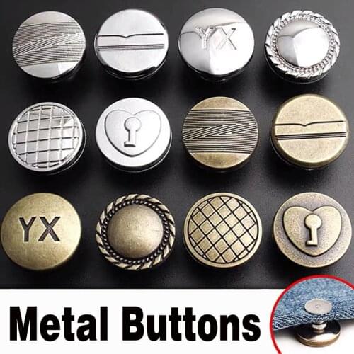 17mm Waist Button Free Removable Universal Buttons Denim Pants Waist Adjusting Radical Changes Small Artifact mian feng Button