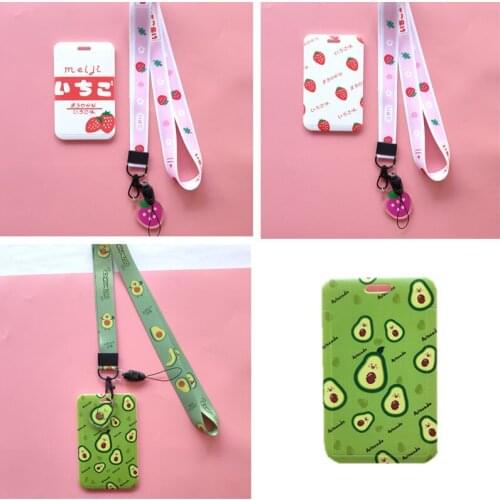 Fruits Lanyard Badge ID Card Holder Neck Strap Cell Phone Neck Straps Office School Supplies Accessory Gift
