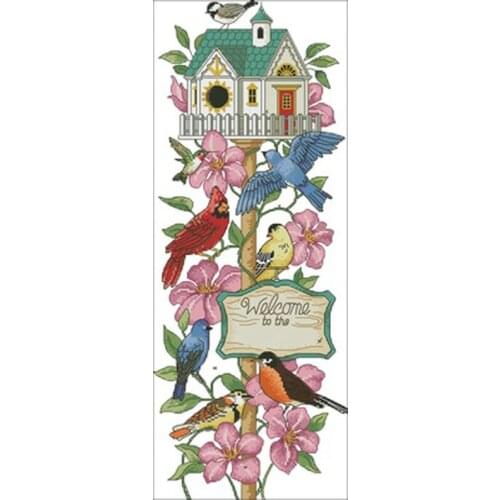 Birds house patterns Counted Cross Stitch 11CT 14CT 18CT DIY Cross Stitch Kits Embroidery Needlework Sets home decor
