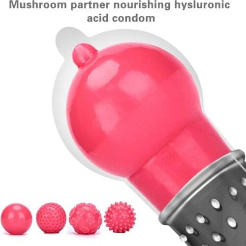 Adult Sex Toy for Men Penis Enlargement Ball Penis Extender Reusable Condom Beads Vibrator Soft Head Attachment