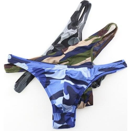 3PCS/Lot Briefs Sexy Men Underwear U Pouch Bikini Underpants Low Waist Fashion Briefs Breathable Underwear for Men