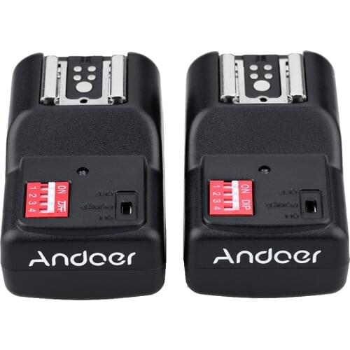 Andoer Universal 16 Channels Radio Wireless Remote Speedlite Flash Trigger 1 Transmitter & 2 Receivers