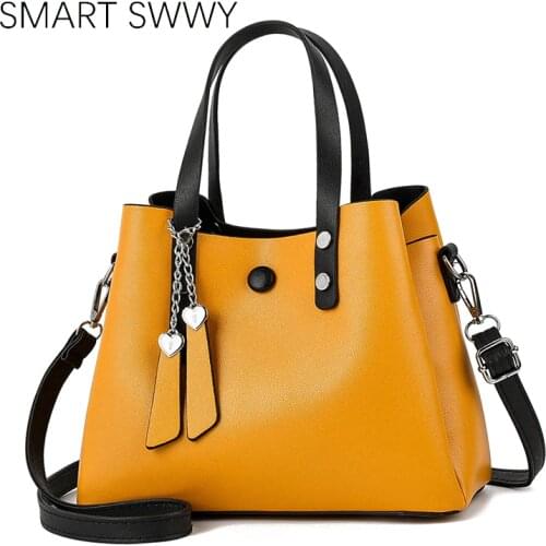 Women PU Leather Handbag 2020 Casual Crossbody Bag Yellow Bags Ladies Designer Handbags High Quality Shoulder Bags Female Totes