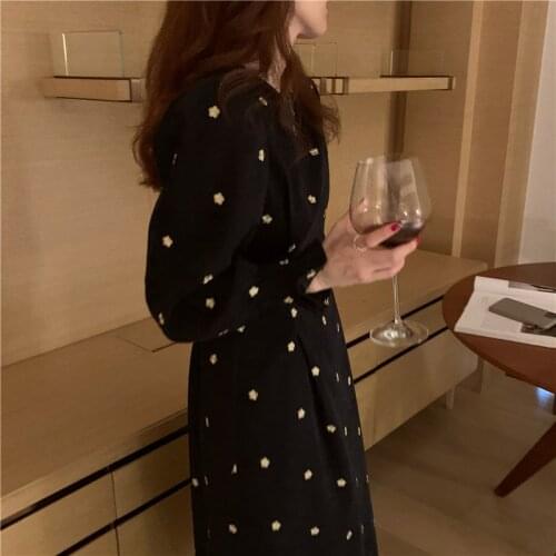 New Spring Girls Dress Women Print Long Sleeve Womens Dresses Female Dress Vintage Dress Party Boho Robe Femme Vestido Autumn
