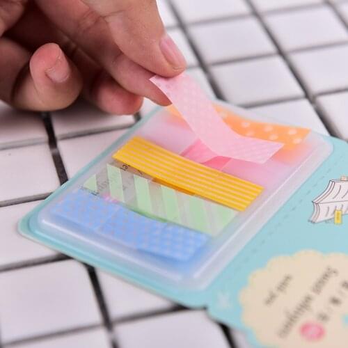 1 Pc Stick Markers Book Page Index Flag Sticky Notes Quality Cute Kawaii Candy Colored Office School Supplies