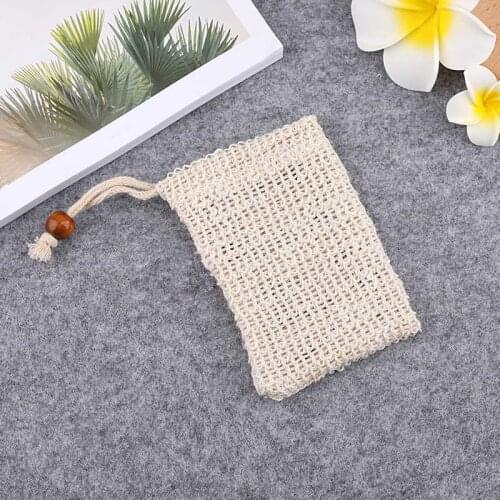 1Pcs Shower Exfoliator Cleaning Tools Double-layer Natural Ramie Foaming Nets Soap Blister Mesh Easy Bubble Mesh Bag Soap Net