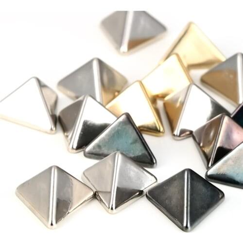 12x7mm CCB Pyramid Silver/Gun black/Gold Rivets Spikes And Studs With Clothes Free Shipping