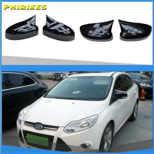 2pcs/Set Car Door Side Mirror Cover Replacement Parts For Ford Focus