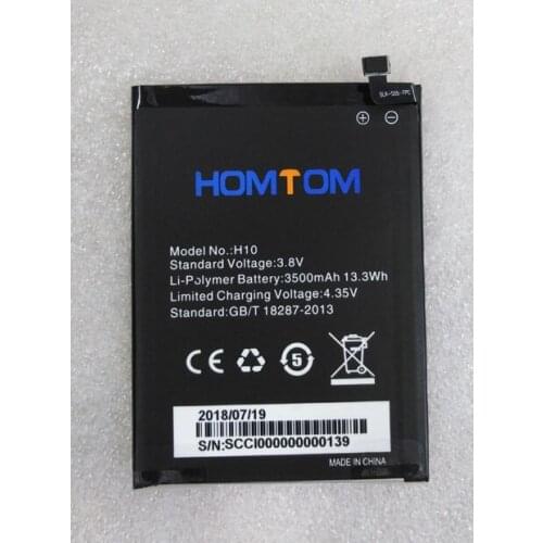 Original HomTom H10 phone battery 3500mah 3.8V for HOMTOM H10 5.85" Android 8.1MTK6750T Octa Core Smartphone