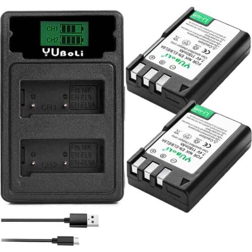 Batterie EN-EL9A EN-EL9 EN EL9 el9a ENEL9A ENEL9 Battery pack For Nikon D40 D40X D60 D3000 D5000 L15 camera accessories