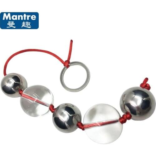 Mantre Anal Plug Butt Plugs Vagina Tease Massager Crystal Beads Sex Toys for Gay Men Male Women Couples