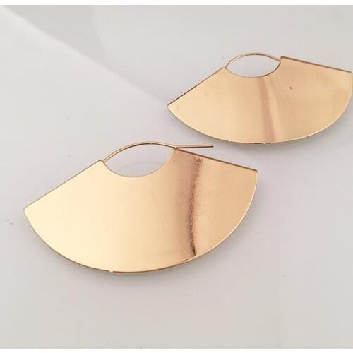 Metal big hiphop punk women NEW MATT GOLD EARRINGS FASHION JEWELRY EARRINGS WEDDING PARTY GIFTS FEMALE ACCESSORIES Camber Fan