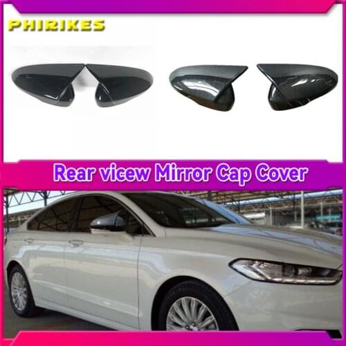 Black Side Wing Mirror Caps For FORD MONDEO MK5 2014-2019 MKV 5 Covers 2015 2016 2017 2018