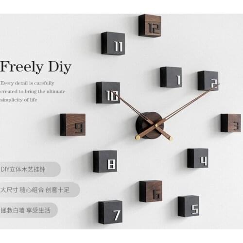 Kids Bedroom Numbers Wall Clock Modern Design Diy Clock Home Decor 3d Wall Clock Wall Stickers Horloge Wall Decorations BI50WC