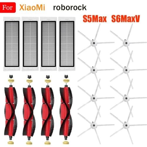 HEPA Filter Main Brush Mop Cloth Side Brush For Xiaomi Roborock S50 S51 S55 S5 Max S6 S60 S6 Pure S6 maxV E25 E35 Vacuum Parts