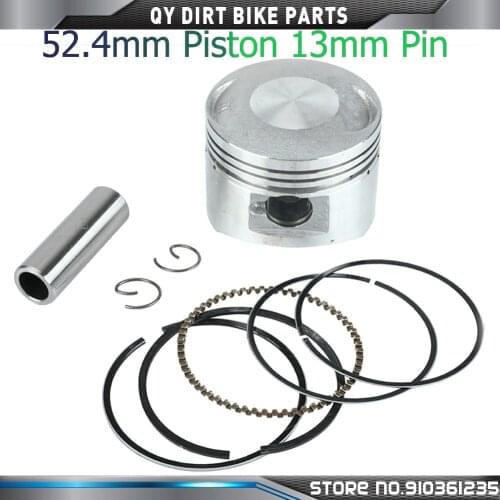 LIFAN LF110cc 125cc Engine Piston Kit 52.4mm Piston 13mm Pin Piston Ring Set Fit Dirt Pit Bike ATV Quads Go Kart Motorcycle