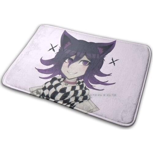 Kitty Kokichi Smile Mat Rug Carpet Anti-Slip Bedroom Entrance Door Mat Neko Drv3 Ndrv3 Danganronpa Kokichi Oma Ouma Kitty Cat