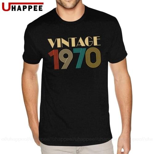 Cool Vintage 1970 50th Birthday Classic T Shirt for Men Fashion Short Sleeved Man T Shirt Summer 2020 Vintage Looking Clothing