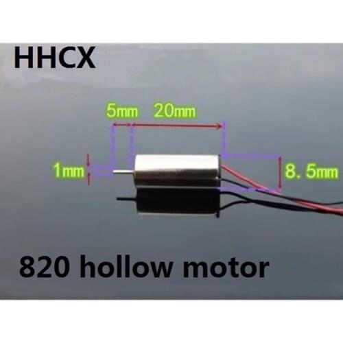 2PCS/LOT Coreless Motor 820 3.7VDC 40000RPM Model Aircraft Ultra-high-speed Strong Magnetic Large Torque Coreless 8*20 mm